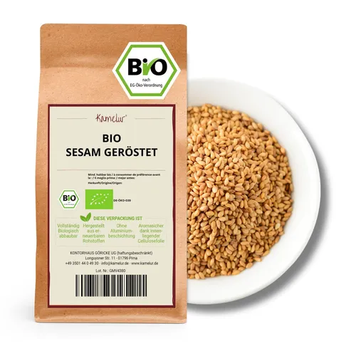  BIO Sesam geröstet 500g, Sesamssat ungeschält & geröstet 25,80 EUR/kg
