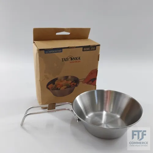 Tatonka Bowl 250 250 ml ml - Schale aus Edelstahl mit abnehmbarem Klappgriff und