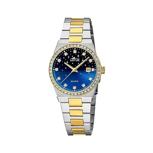 Lotus Freedom Collection 18886/3 Damenarmbanduhr - Elegante Damenarmbanduhr mit Edelstahlgehäuse und blauem Ziffernblatt. Wasserdicht bis 10 ATM und ideal für jeden Anlass.