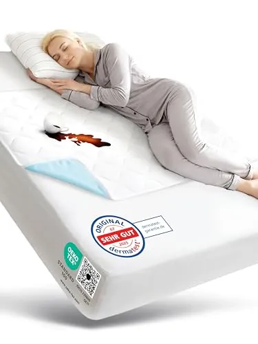 Bettschutz Unterlage Wasserdicht 70x90 cm - [SEHR Weich & Saugstark] - Betteinlagen Inkontinenz Waschbar - [Wiederverwendbar] - Bettnässer-Unterlage Bett - [Kinder & Erwachsene]