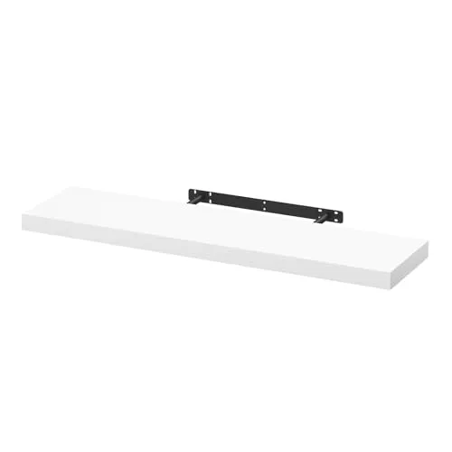 WOLTU Wandboard Wandregal CD DVD Regal Bücherregal Schweberegal Holz Board 90x22.9x3.8cm weiß für Büro, Wohnzimmer, Schlafzimmer, Küche RG9370ws