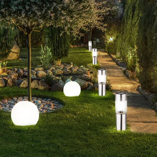 Solarlampe LED Kugel 6er Set für Garten & Terrasse
