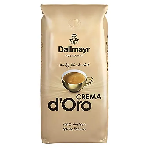 Dallmayr Kaffee Crema d'Oro MILD & FEIN Ganze Bohne 2er Pack (2x1000g)