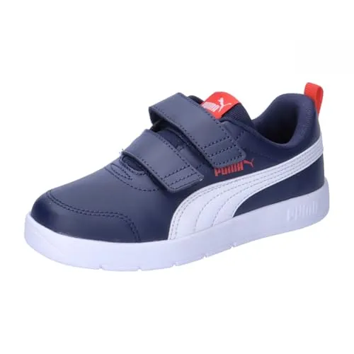 Puma Courtflex V3 V Inf - Kinder Sneaker in navy/white/red - Robuste Kinder Sneaker mit stylischem Design und KinderFit Komfort für mehr Spielzeit und Abenteuer. Ideal für aktive Kids!