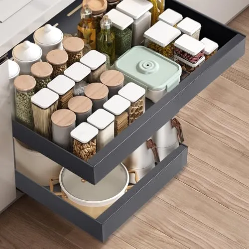 Teleskopschublade für Küche – Ausziehbarer Küchenschrank Organizer