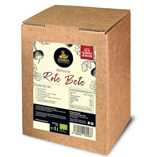 Bio Rote Betesaft 3L – Naturbelassener Direktsaft aus Roter Bete