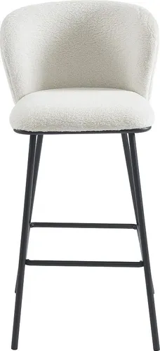 Vente-Unique Barhocker Senorase, Weiß, Textil, 50x97x54 cm, Esszimmer