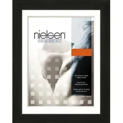 Nielsen Holz Bilderrahmen Essential (Schwarz, 50 x 70 cm) - Wand- & Tischbilderrahmen, eleganter Holzrahmen in Schwarz, ideal für stilvolle Präsentation Ihrer Bilder im modernen Zuhause.