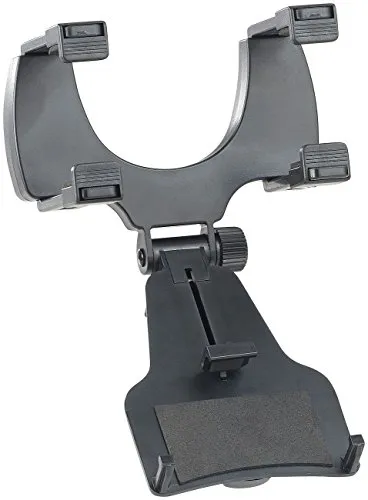 Lescars Handyhalter Rückspiegel: Universal-Kfz-Rückspiegelhalterung für Smartphones bis 12,7 cm (5