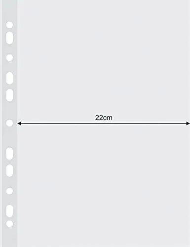 DONAU Klarsichthüllen Sicht-Hüllen Verbreiterte Seiten/ 25 Stück/Din A4/ Kristallklar Transparent Glasklar/Glatt Klarsichthüllen Sicht-Hüllen Gelochte Plastikhülle/Oben Offen/PP/
