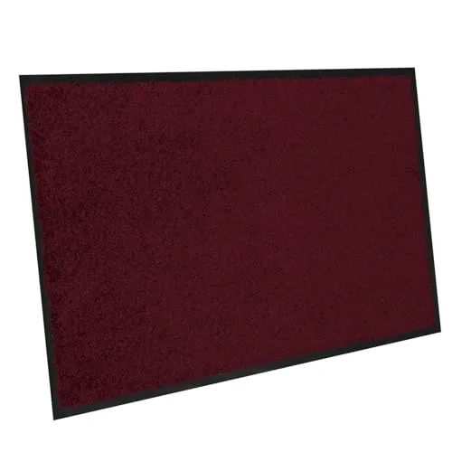 ANRO Schmutzfangmatte Fußmatte rutschfest Türmatte Rot Fußabtreter wetterfest Queen Sauberlaufmatte mit Gummirand für Innen & Außen 40x60cm