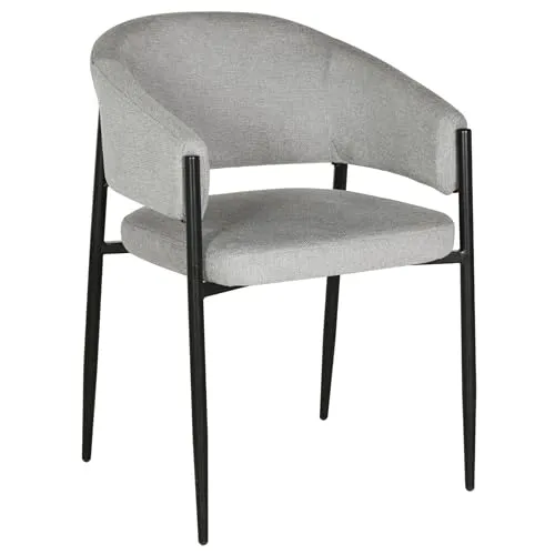 exitodesign Esszimmerstühle mit Armlehne Sarano 54x58x78 cm - Esszimmerstühl Bürostuhl Gepolsterter Stuhl - für Esszimmer Küche Wohnzimmer Salon Schreibtisch (Grau 2)