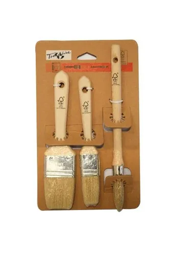 TrendLine Lackier-Pinselset Pinsel Malerpinsel Flachpinsel Lackierpinsel Lack