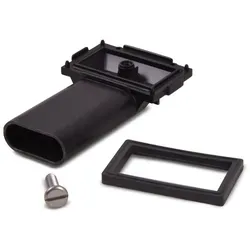 Überlaufset mit Spül- und Abtropfbeckenaufsatz / ein starres Winkelrohr für Spüle - Schwarz