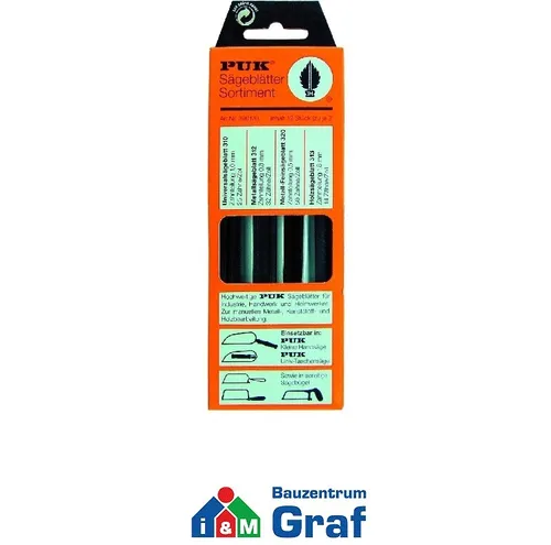 HaWe Puk-Sägeblatt-Sortiment 12-tlg., je 3 Stück 310-312-320-313, 146 mm #857495