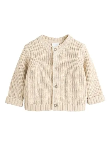 NEXT Baby Grobgestrickte Strickjacke Neutral Milk Club 56-62
