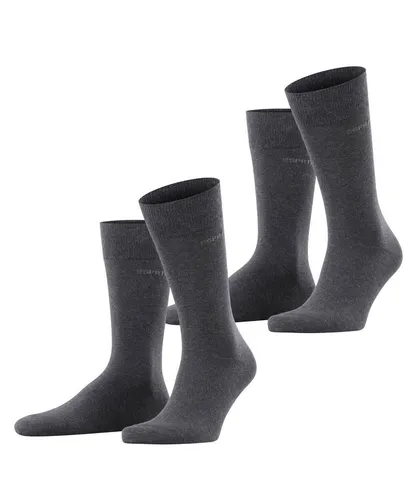 Esprit Socken Basic Uni (2-Paar, 2er Pack) mit hohem Baumwollanteil atmungsaktiv