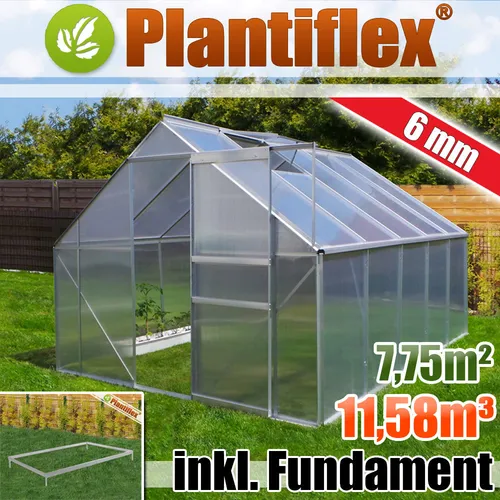 Plantiflex® Aluminium Gewächshaus 250x310cm von Plantiflex