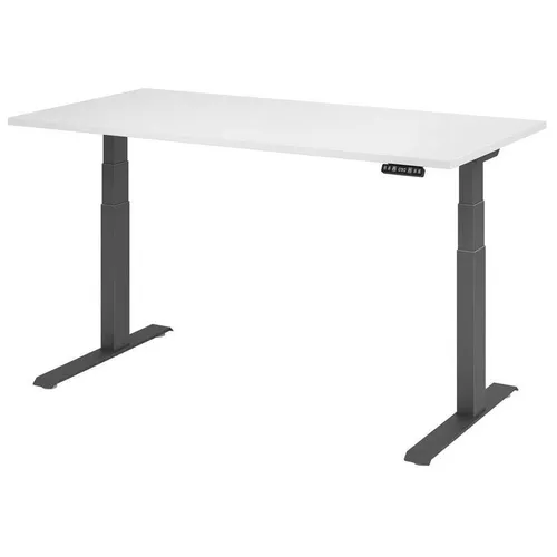 Hammerbacher Sitz-Steh-Schreibtisch 160x80cm - elektrisch höhenverstellbar - Kinderschreibtisch XDKB16, 160 x 80 cm, elektrisch höhenverstellbar von 64 bis 129 cm, ideal für ergonomisches Arbeiten und Wachstum mit Memoryschalter.