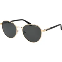 Polaroid Sonnenbrille PLD 4197/S/X 2F7M9 53 – Stilvolle Rundbrille in Gold - Unisex Sonnenbrille mit polarisierten Gläsern für optimalen UV-Schutz. Eleganter goldener Metallrahmen und graue Gläser sorgen für einen trendigen Look. Ideal für sonnige Tage!
