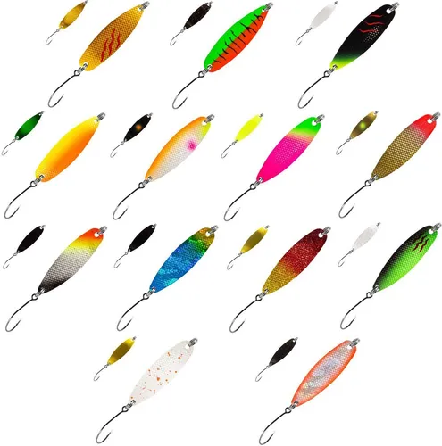 FTM Spoon Hammer 1,7g - Forellenspoon, Farbe:Weiß - rote Flecken / Goldfarben