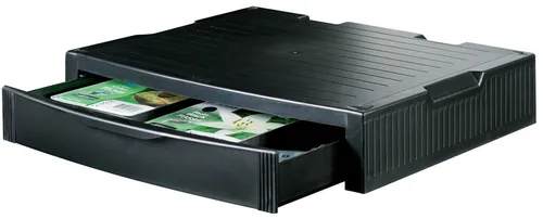 HAN 9250-13 - Profi Monitorständer mit Schublade, stabil und ergonomisch für Nackenentspannung, Made in Germany