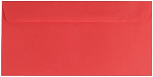 farbige Briefumschläge / Din lang / Farbe: rot 100