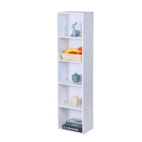 relaxdays Bücherregal Würfelform, weiß – Flexibles Stauraumwunder - Praktisches Bücherregal in Würfelform mit offenen Ebenen für Bücher und Deko. Sicherer Stand dank rutschfester Füße und Kippsicherung. Ideal für Wohnzimmer, Büro und mehr.