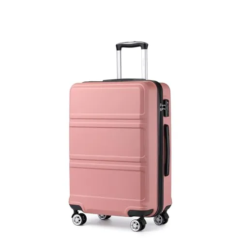 KONO Koffer Trolley Hartschale Handgepäck Zwillingsrollen Leichtgewicht ABS Kabinentrolley Reisekoffer Zahlenschloss 55cm