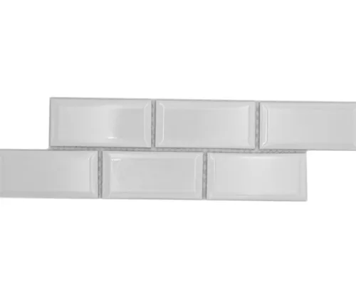 Mosaik Bordüre Metro Borde Uni Weiß