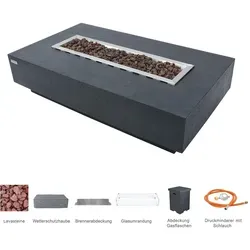 Feuerstelle Hampton Dunkelgrau – Elegante Wärme für Ihren Garten - Die Feuerstelle Hampton Dunkelgrau vereint modernes Design und Funktionalität. Ideal für gemütliche Abende im Freien, sorgt sie für stimmungsvolle Wärme und ist ein echter Hingucker in jedem Garten.