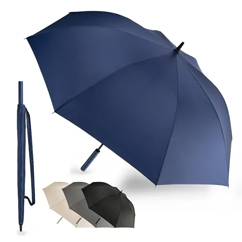 LANGENBERG XXL Regenschirm mit 138 cm Durchmesser in blau von LANGENBERG