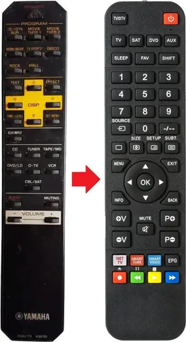 Fernbedienung geeignet für YAMAHA DSP-E800 | DSPE800 von ARKAIA