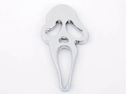 Aufkleber Chrom 3D Car Logo Motiv Skull 41x83 mm chrom * FK-Automotive