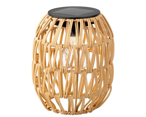 Solar Gartenleuchte LED Laterne 16x19cm - Beige & Warmweiß - Lampen für Außen - Diese stilvolle Solarleuchte mit recycled Kunststoff lädt sich tagsüber auf und sorgt für bis zu 6 Stunden warmes Licht. Ideal für Gartenpartys oder gemütliche Abende draußen.