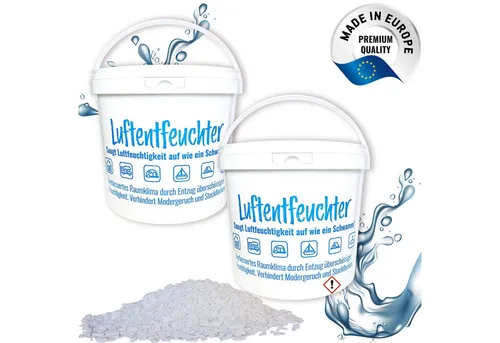BlueCraft Luftentfeuchter Nachfüllpack Granulat 2x 4,8 kg - Luftentfeuchter - effektive und stromlose Raumentfeuchtung, ideal gegen Schimmel und Feuchtigkeit in allen Räumen.