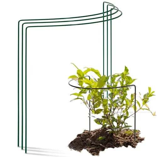 Novatool 3 Strauchstütze halbrund 40 cm Ø50 cm hoch grün Staudenhalter Blumenhalter Rankengewächs Pflanzenstütze Blumenstütze Staudenstütze Rankhilfe Strauchhalter Rosenstütze