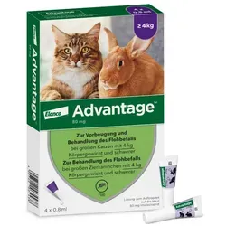 Advantage Spot-On für Katzen und Zierkaninchen (4-8 kg)