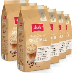 Melitta BellaCrema Speciale Ganze Kaffee-Bohnen 8 x 1kg - Geröstete Kaffeebohnen, ideal für Kaffeevollautomaten, mit über 800 Aromen für besten Geschmack und mildem, nussigen Aroma – geröstet in Deutschland für höchste Qualität.
