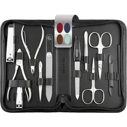 Marqus Solingen Mega Maniküre Set 12-teilig - Nagelpflegeinstrumente-Set für Männer und Frauen, 12-teilig in Blau, enthält hochwertige Werkzeuge für perfekte Maniküre und Pediküre.