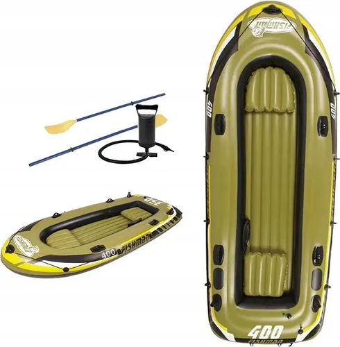 Angelponton für 5 Personen FISHMAN400 Boot RUDER 280cm