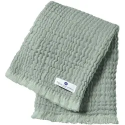 nordic coast company® Musselin Decke Baby Puckdecke (Mint) in türkis von nordic coast company