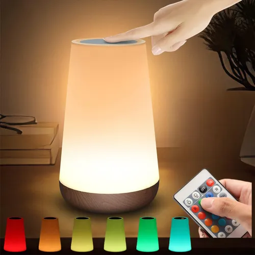 MODFU Nachtlichter, LED Nachtlicht mit USB-Ladefunktion, 5V, 13 Farbwechsel, wiederaufladbar, farbenfrohes Design für Kinderzimmer, Schlafzimmer und Wohnzimmer