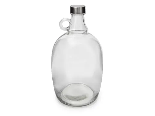 Produktbild lilawelt24 2L Flasche mit Schraubverschlüss Weinballon Glasballon Weinflasche| Likörflasche |Essig-Öl Flaschen | Schnapsflasche |Karaffe