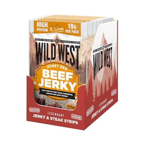 Wild West Beef Jerky Honey BBQ, 16 x 60g von WILD WEST