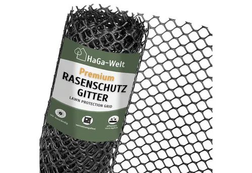 HaGa® Premium Rasenschutzgitter – 1,3 m grün – Robuster Schutz für Ihren Rasen - Schützen Sie Ihren Rasen und Ihre Einfahrt mit dem HaGa® Premium Rasenschutzgitter. Es bietet Stabilität und verhindert Bodenerosion sowie Schäden durch Tiere. Einfach zu installieren und ideal für stark frequentierte Bereiche.