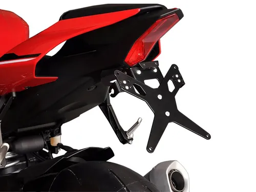 ZIEGER X-Line Kennzeichenhalter für Yamaha YZF-R1 (15-24) - Robuster Kennzeichenhalter aus Stahl mit verstellbarem Neigungswinkel und Blinkeraufnahme, perfekt für individuelles Tuning deines Motorrads.