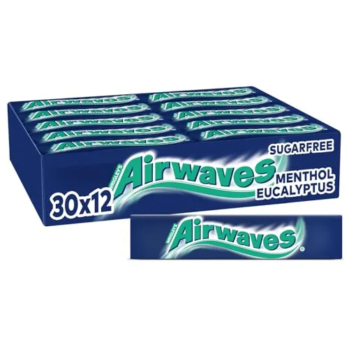 Wrigley's Airwaves Menthol & Eucalyptus Kaugummi in blau von AIRWAVES
