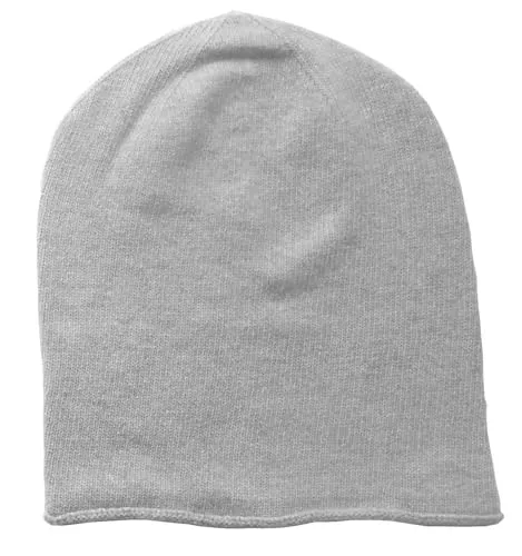 Mississhop 381 Feinstrick Kaschmir-Gemisch Beanie Mütze Slouch/XXL Schal/Handschuhe Grau Einheitsgroesse Muetze