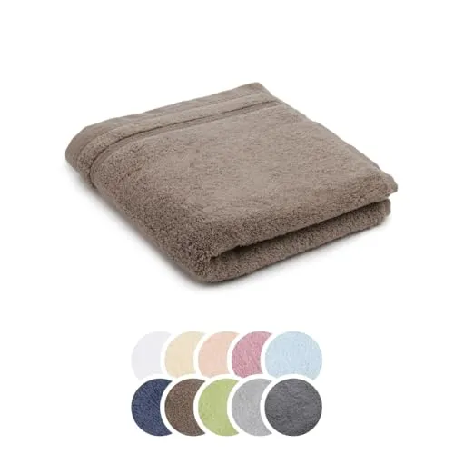 liebling Handtuch luxuriöse Baumwolle Zero Twist, Serie Lille, 600 gr. / m², 50 x 100 cm, 60 Grad, Ultra weich, saugstark, Farbe: Taupe